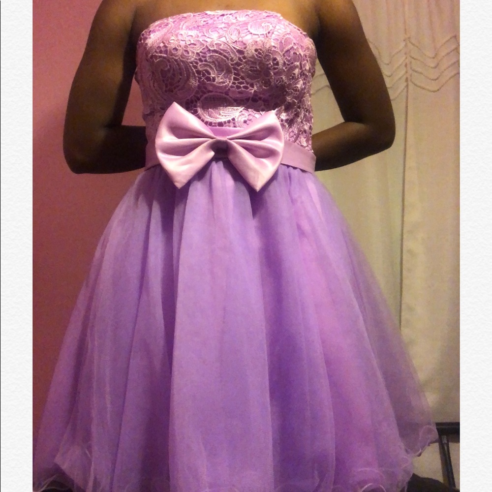 poofy, bow dress